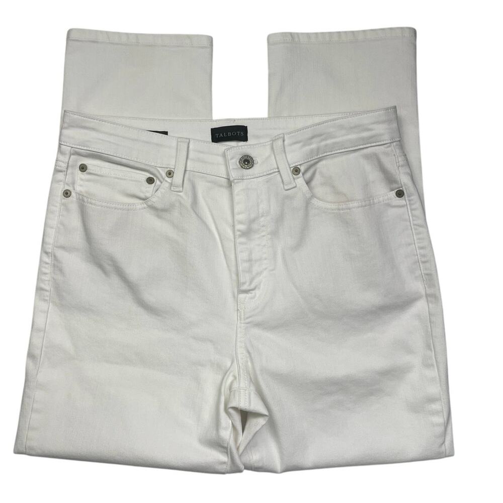 EUC - Talbots Modern Ankle White High Rise Denim Jean